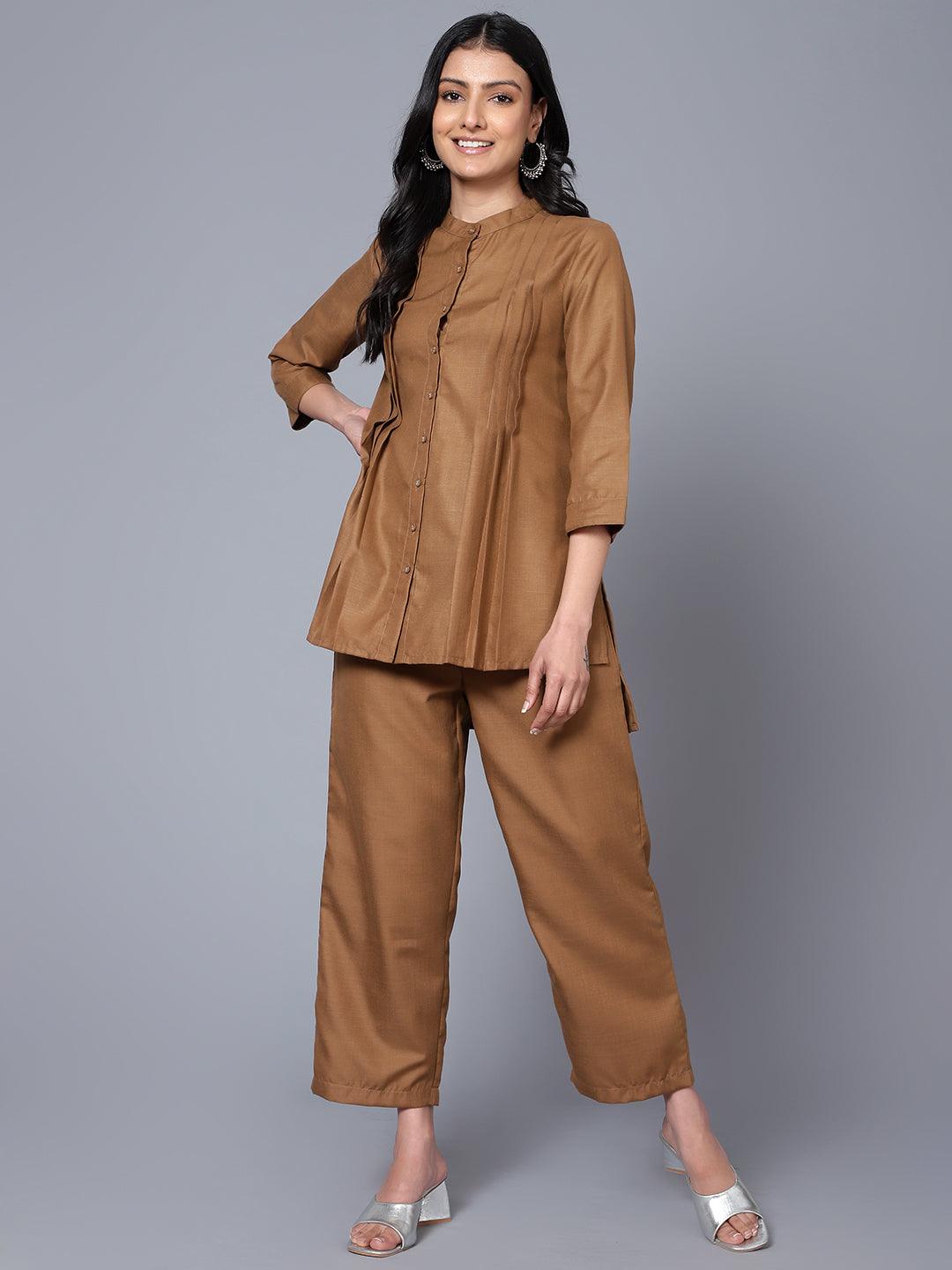 Innayat Brown Women Co-Ord Set